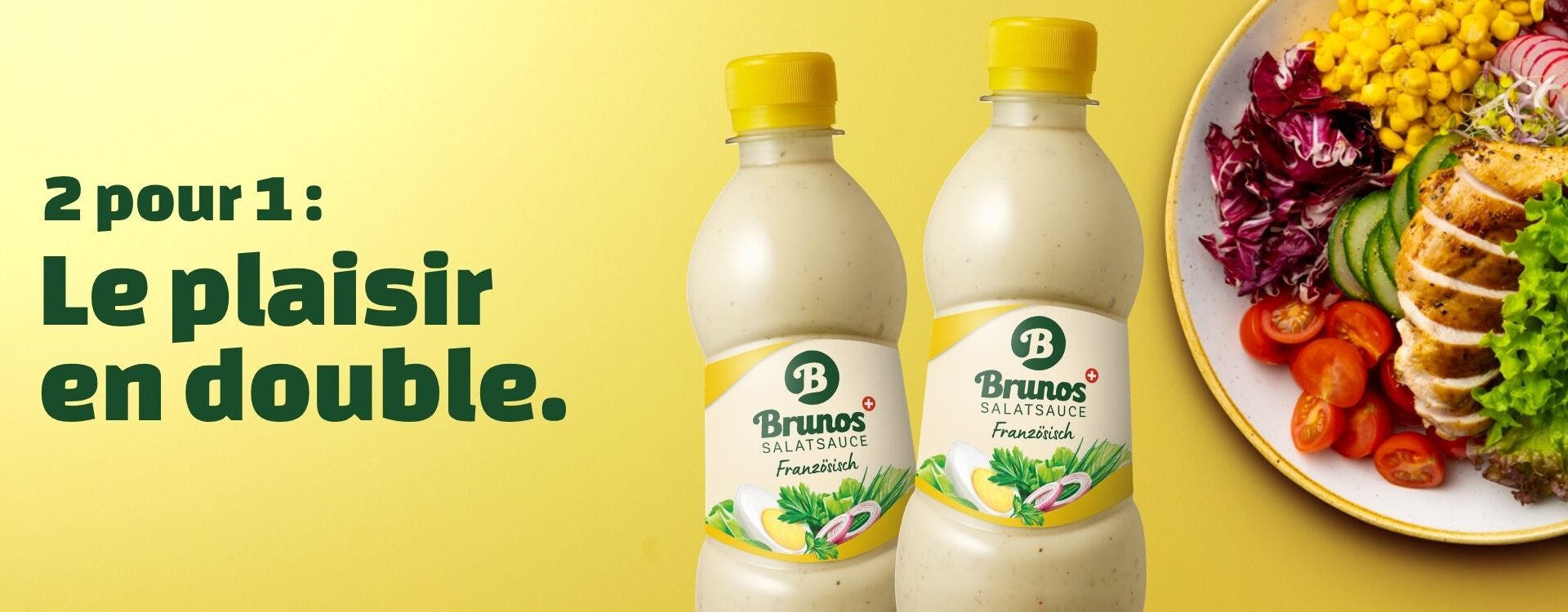 Brunos Duopack: Zwei Salatsaucen zum Vorteilspreis.